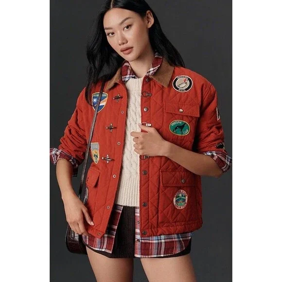 FOUND By Anthropology Farmstead Quilt Patch Jacket Sz M - Picture 14 of 14